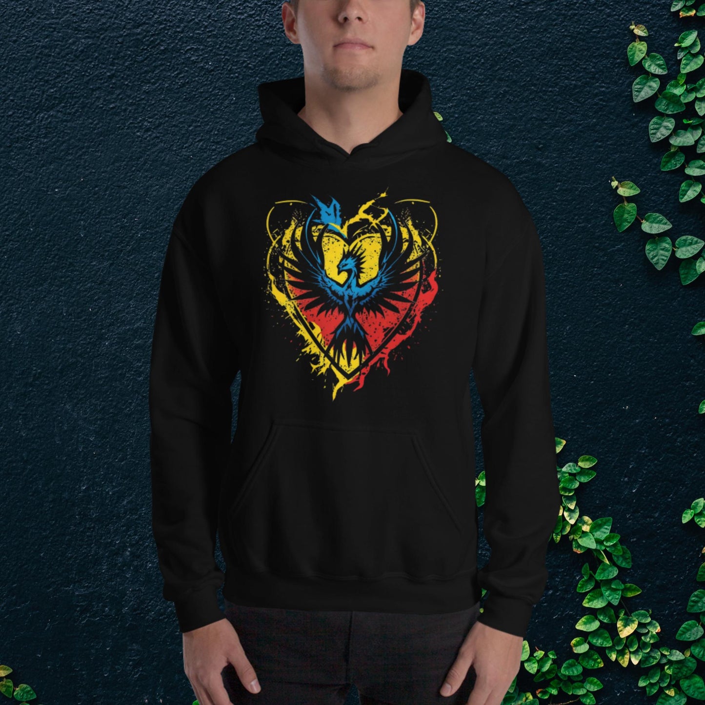 Phoenix Burning Heart Unisex Hoodie