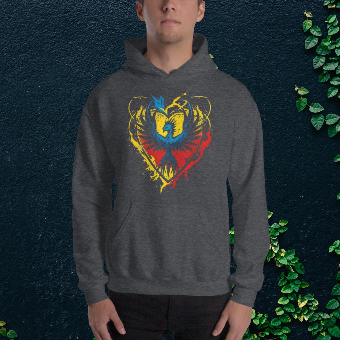 Phoenix Burning Heart Unisex Hoodie