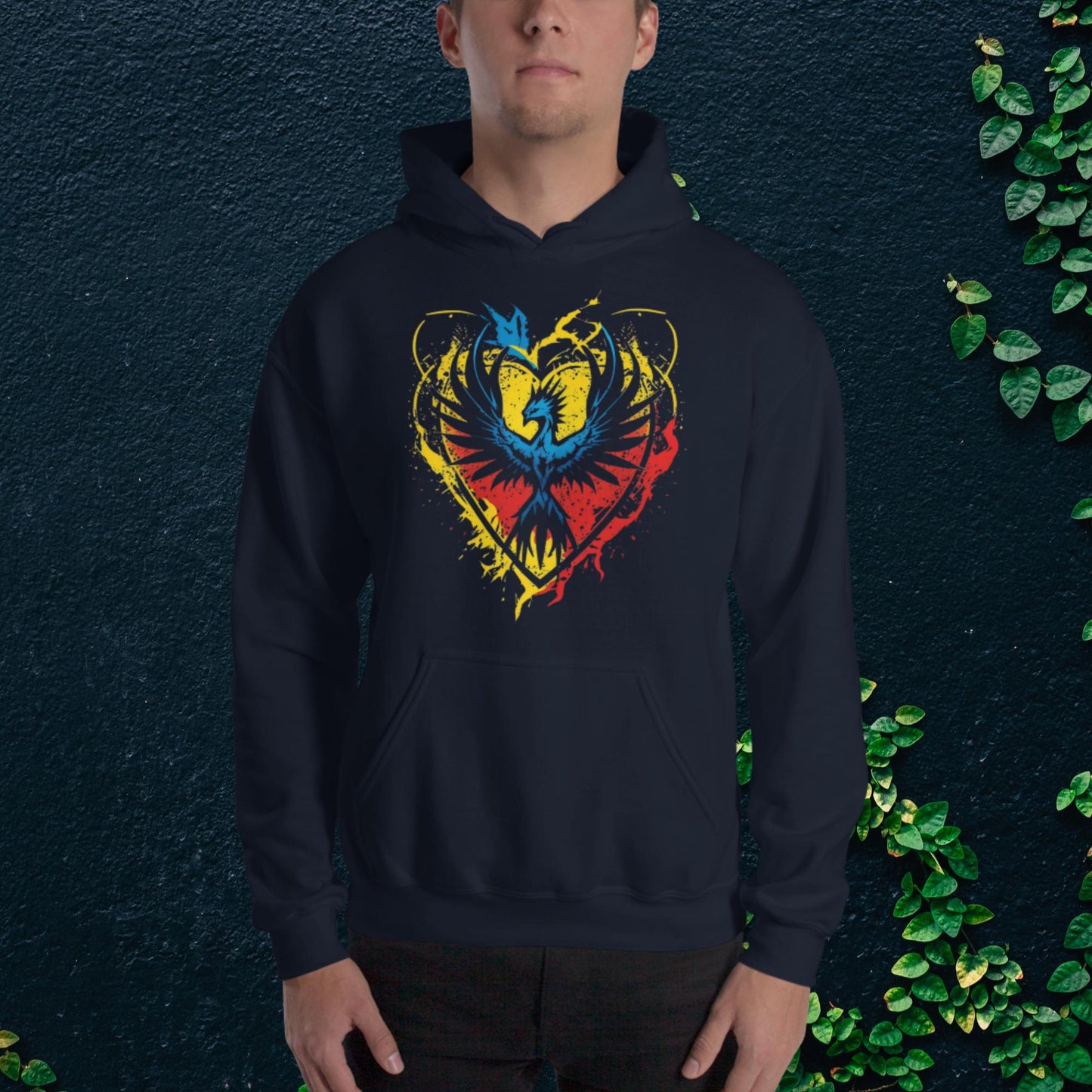 Phoenix Burning Heart Unisex Hoodie