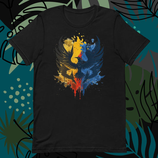 Ukrainian Phoenix colorful flag design Unisex t-shirt