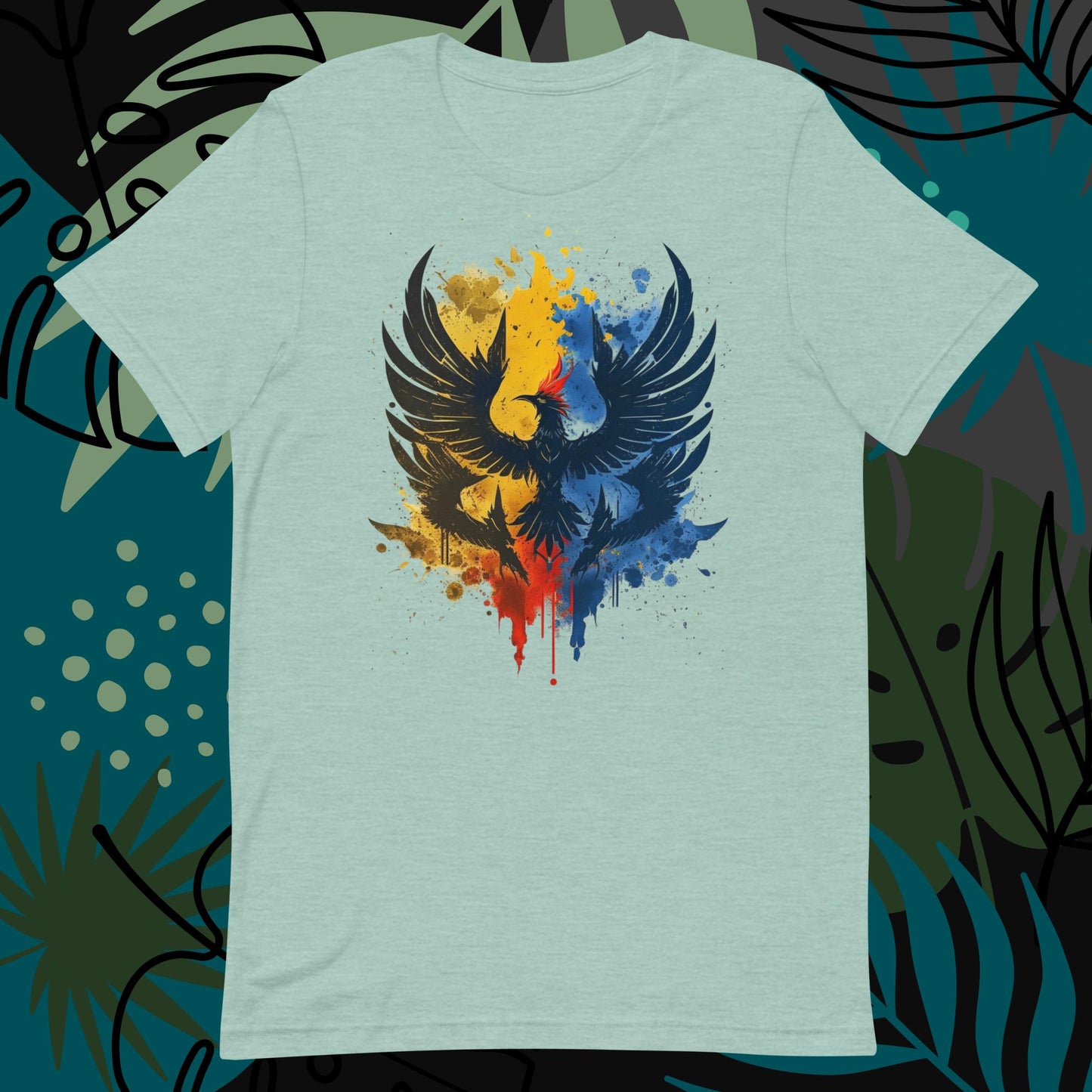 Ukrainian Phoenix colorful flag design Unisex t-shirt